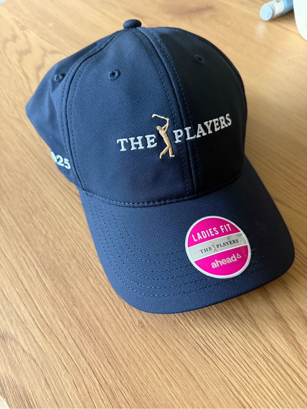 The Players Ladies' Navy Golf Cap with Gold Logo